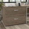 72" Modern Executive Breakfront Office Desk in Modern Hickory