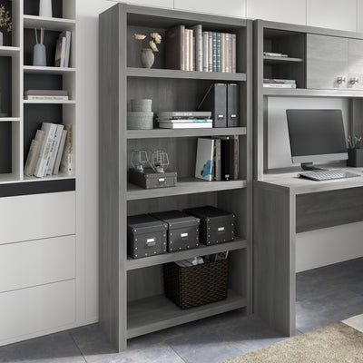 60" Modern Narrow Office Desk in Modern Gray