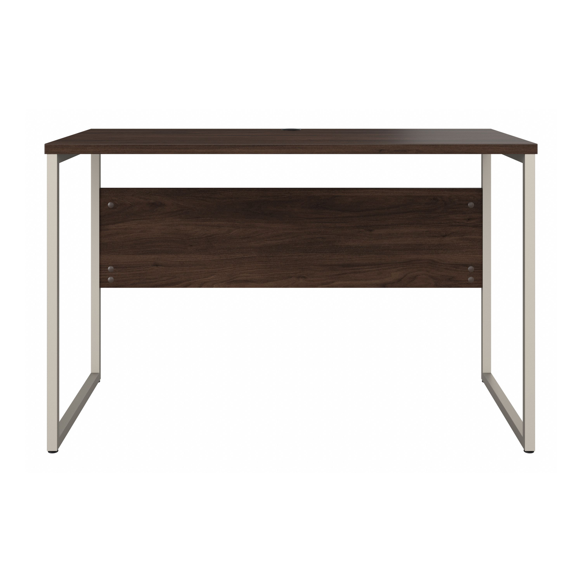 48" Modern Office Table Desk with Metal Legs in Black Walnut