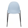 Blue Guest or Conference Chair with Steel Legs (Set of 4)