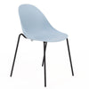 Blue Guest or Conference Chair with Steel Legs (Set of 4)