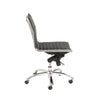Armless Black Leatherette Modern Office Chair