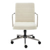 Ivory & Nickel Low Back Office Chair