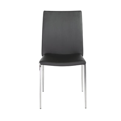 Stackable Black Leatherette Guest or Conference Chair (Set of 4)