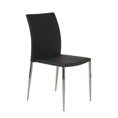 Stackable Black Leatherette Guest or Conference Chair (Set of 4)