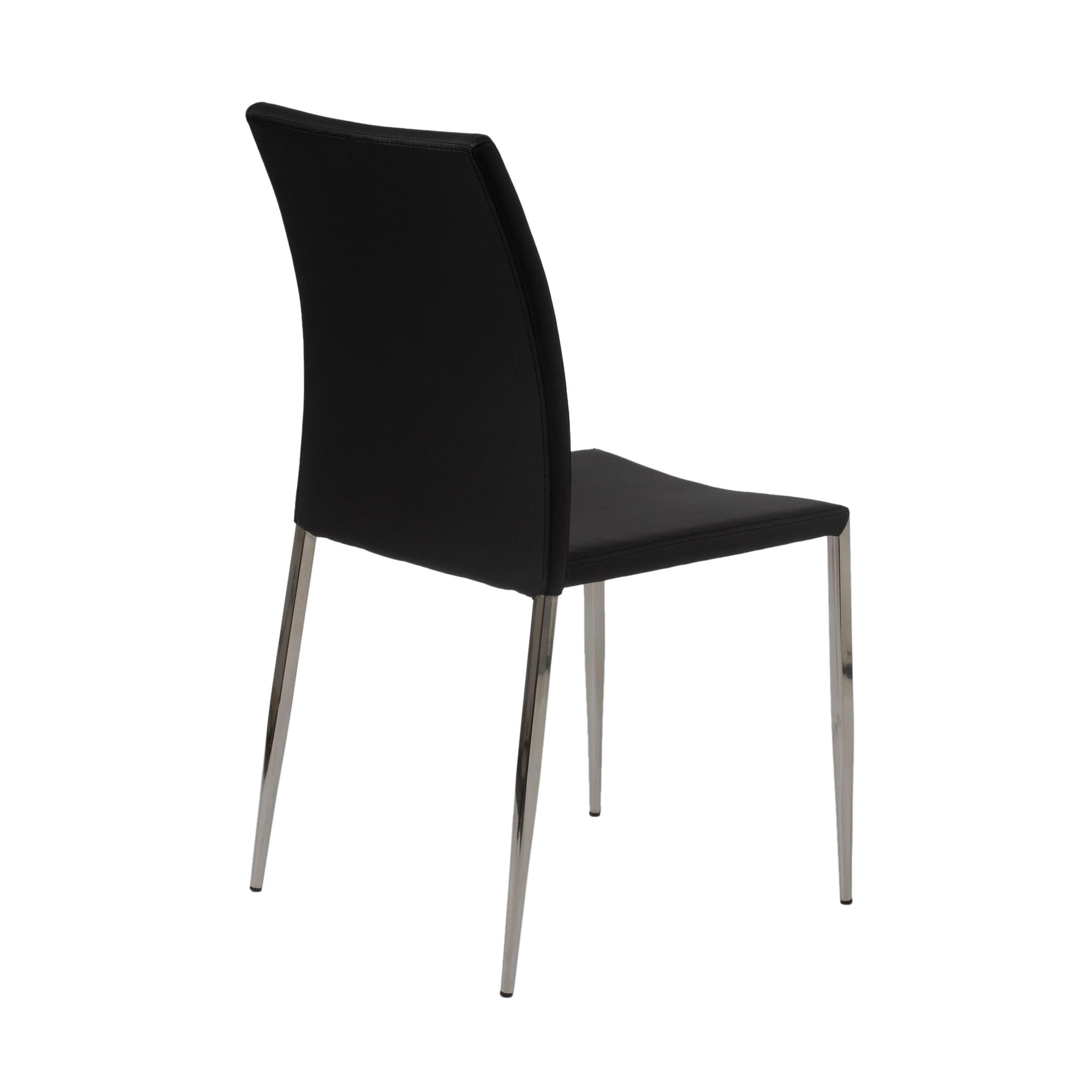 Stackable Black Leatherette Guest or Conference Chair (Set of 4)