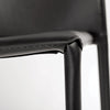 Stylish Black Regenerated Leather Guest or Conference Chairs (Set of 2)