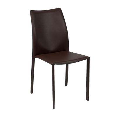 Stylish Brown Regenerated Leather Guest or Conference Chairs (Set of 2)