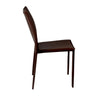 Stylish Brown Regenerated Leather Guest or Conference Chairs (Set of 2)