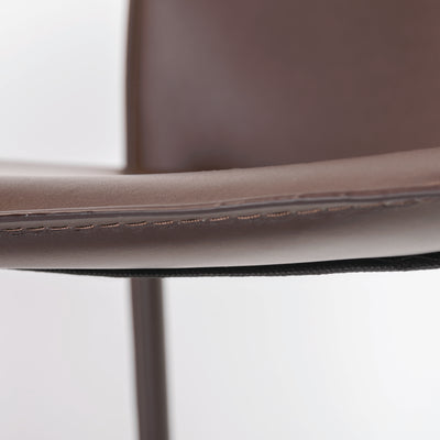 Stylish Brown Regenerated Leather Guest or Conference Chairs (Set of 2)