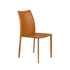 Stylish Cognac Regenerated Leather Guest or Conference Chairs (Set of 2)