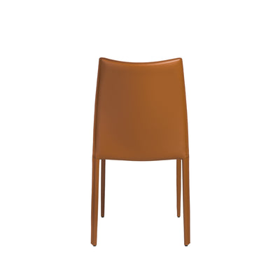 Stylish Cognac Regenerated Leather Guest or Conference Chairs (Set of 2)