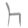 Stylish Gray Regenerated Leather Guest or Conference Chairs (Set of 2)