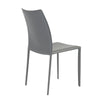 Stylish Gray Regenerated Leather Guest or Conference Chairs (Set of 2)