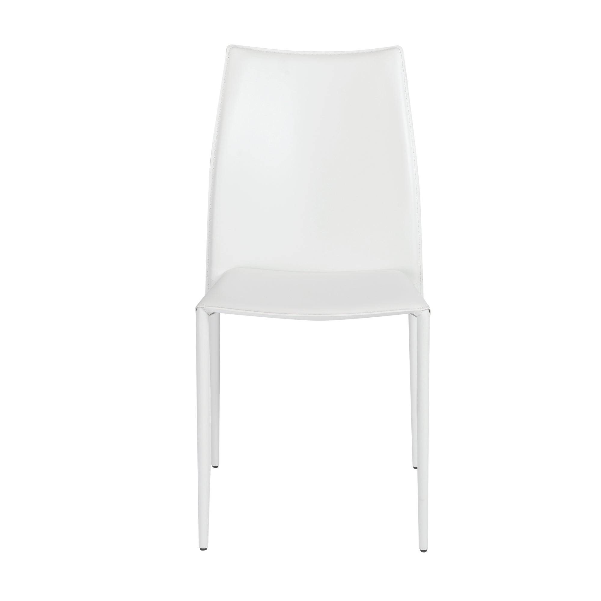 Stylish White Regenerated Leather Guest or Conference Chairs (Set of 2)