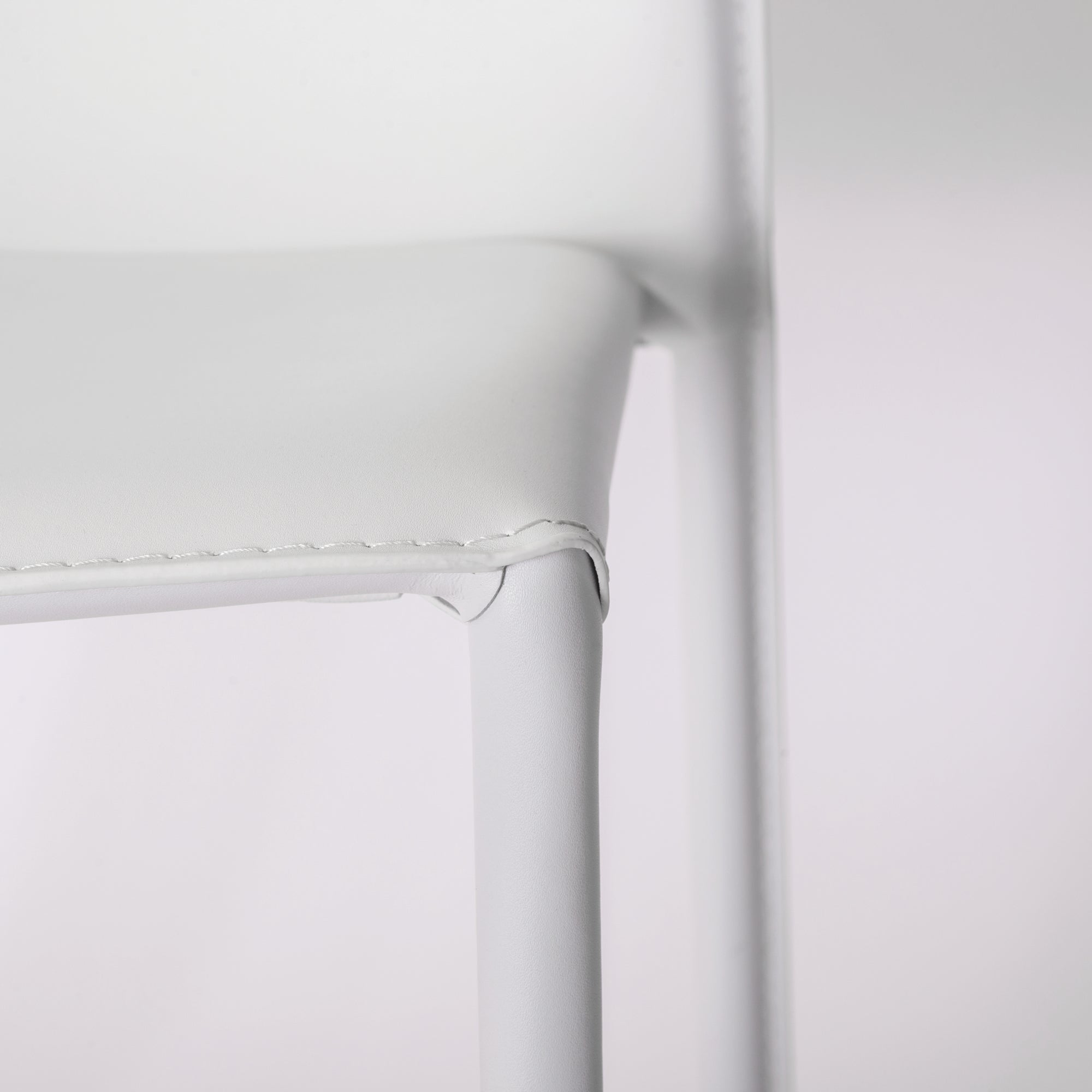 Stylish White Regenerated Leather Guest or Conference Chairs (Set of 2)