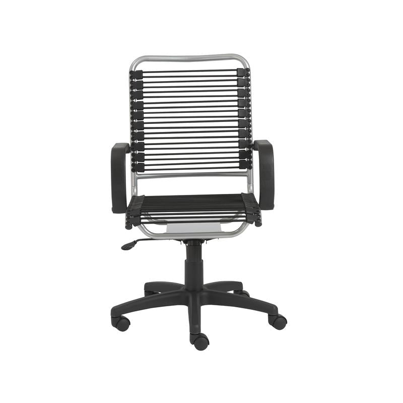 Classic Black Bungee-Back Wheeled Office Chair