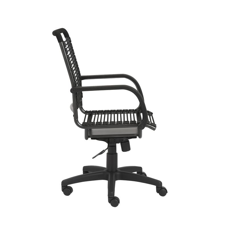 Casual Black Bungee-Back Rolling Office Chair