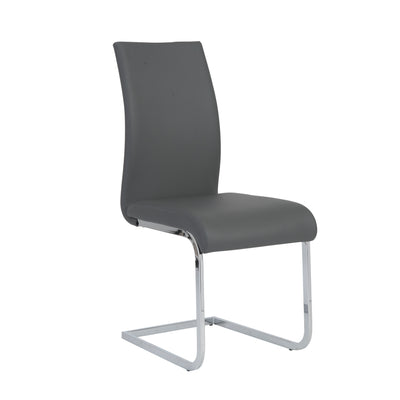Extra Tall Gray Leatherette Guest or Conference Chair (Set of 4)