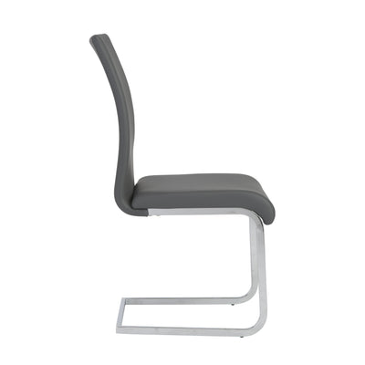Extra Tall Gray Leatherette Guest or Conference Chair (Set of 4)