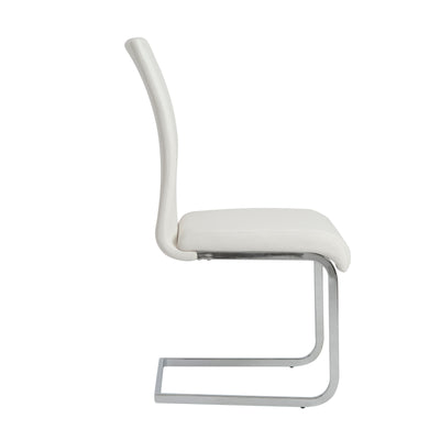 Extra Tall White Leatherette Guest or Conference Chair (Set of 4)