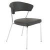 Black Leatherette Guest or Conference Chair w/ Curved Back (Set of 4)