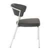 Black Leatherette Guest or Conference Chair w/ Curved Back (Set of 4)