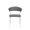 Gray Leatherette Guest or Conference Chair w/ Curved Back (Set of 4)