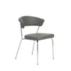 Gray Leatherette Guest or Conference Chair w/ Curved Back (Set of 4)