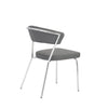 Gray Leatherette Guest or Conference Chair w/ Curved Back (Set of 4)
