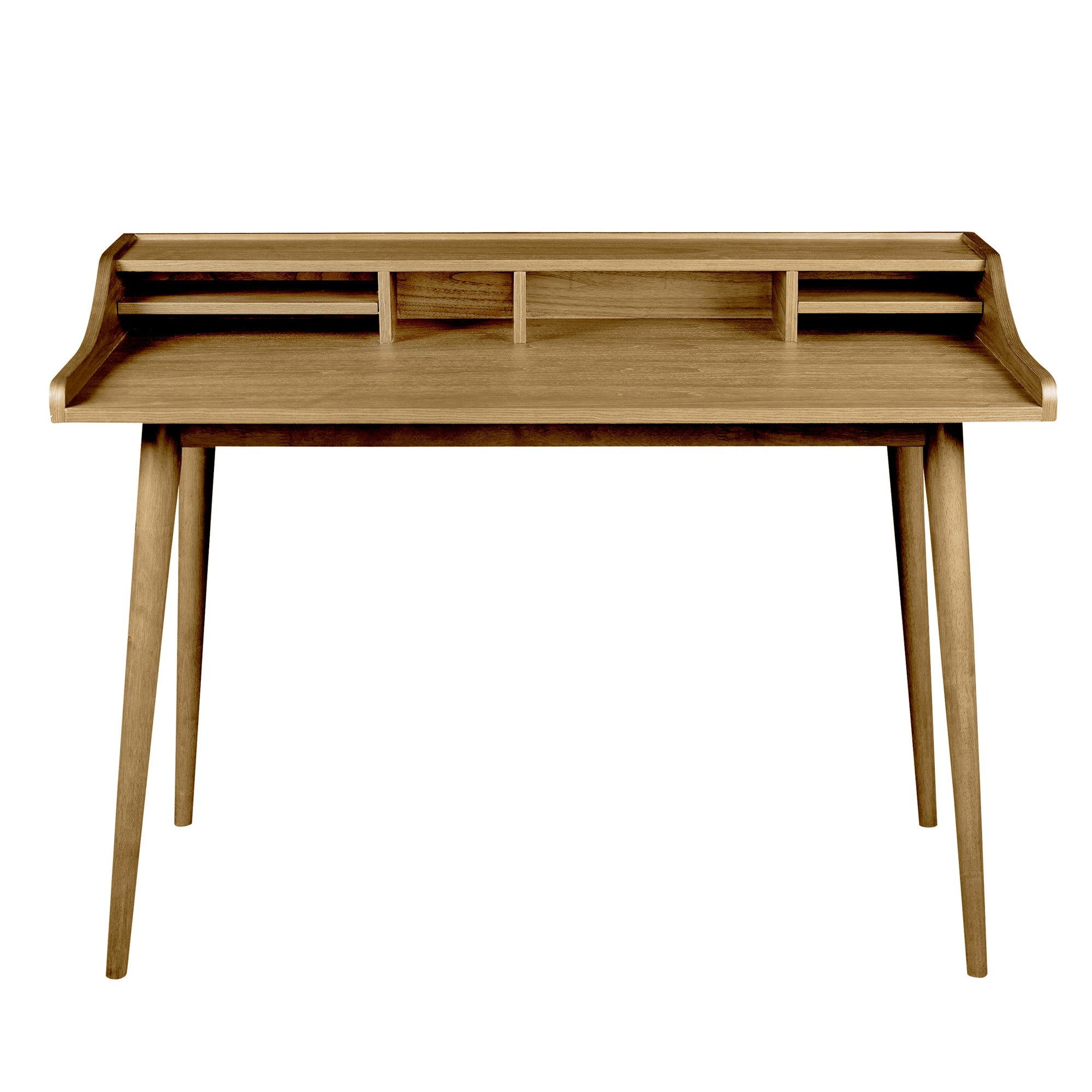 47" Compact Oak Writing Desk
