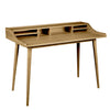 47" Compact Oak Writing Desk