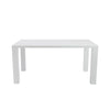 Modern White Lacquer 63" Executive Office Desk
