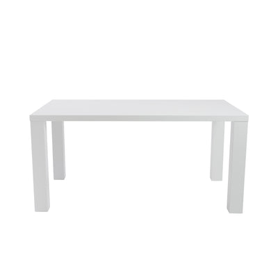 Modern White Lacquer 63" Executive Office Desk