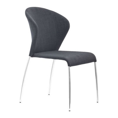 Graphite Guest or Conference Chair w/ Curved Back (Set of 4)