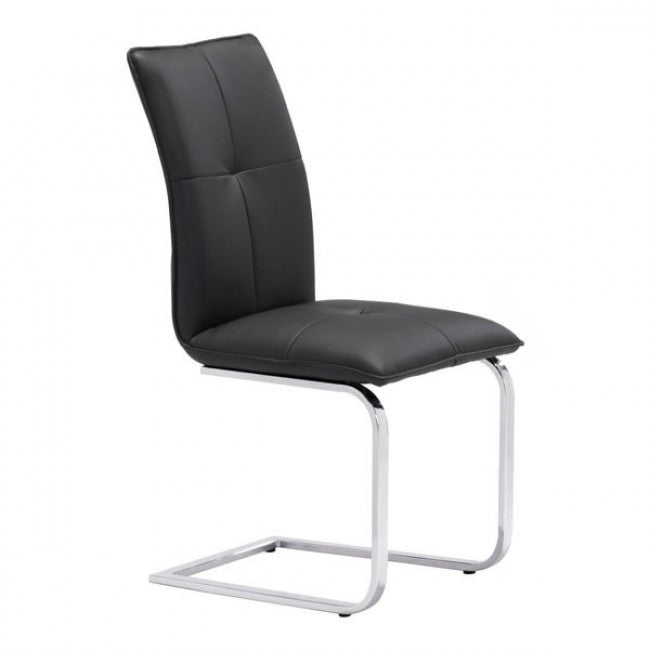 Sleek Black Guest or Conference Chair (Set of 2)