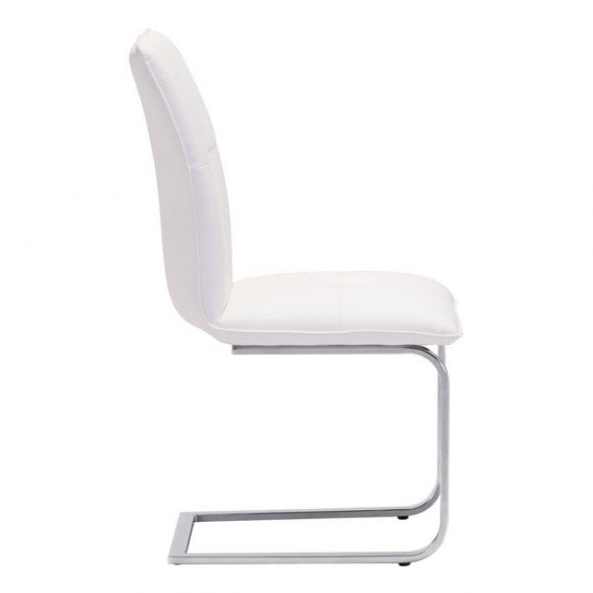 Sleek White Guest or Conference Chair (Set of 2)