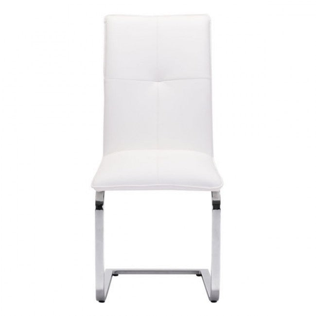Sleek White Guest or Conference Chair (Set of 2)