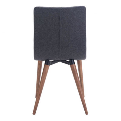 Dark Gray Poly-Linen Guest or Conference Chair (Set of 2)