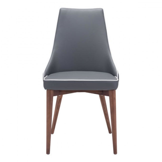 Classic Dark Gray Wingback Guest or Conference Chair (Set of 2)