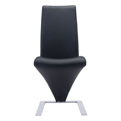 Unique Z-Style Black Leatherette Guest or Conference Chair (Set of 2)