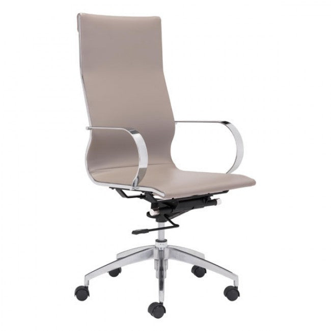 Taupe High-Back Ergonomic Office Chair