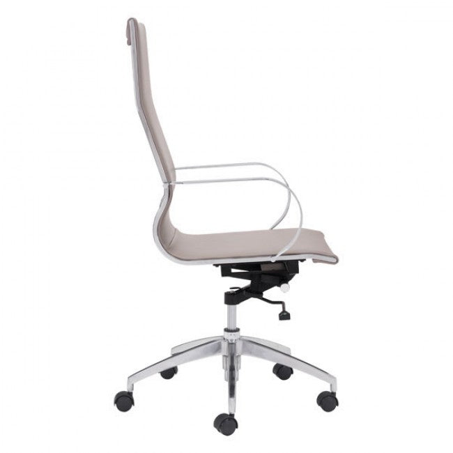 Taupe High-Back Ergonomic Office Chair