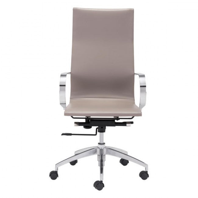 Taupe High-Back Ergonomic Office Chair
