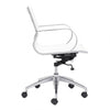 White Low-Back Ergonomic Office Chair