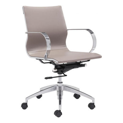 Taupe Low-Back Ergonomic Office Chair