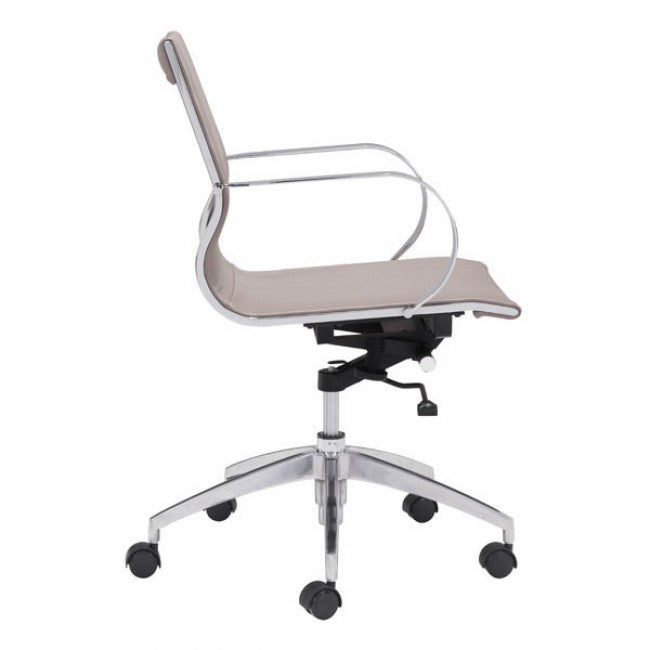 Taupe Low-Back Ergonomic Office Chair