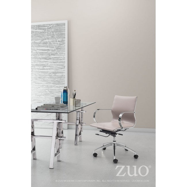 Taupe Low-Back Ergonomic Office Chair