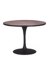 Fir Wood & Antique Black 42" Circular Meeting Table