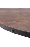 Fir Wood & Antique Black 42" Circular Meeting Table